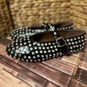 Crystal Studded Ballet Flats
